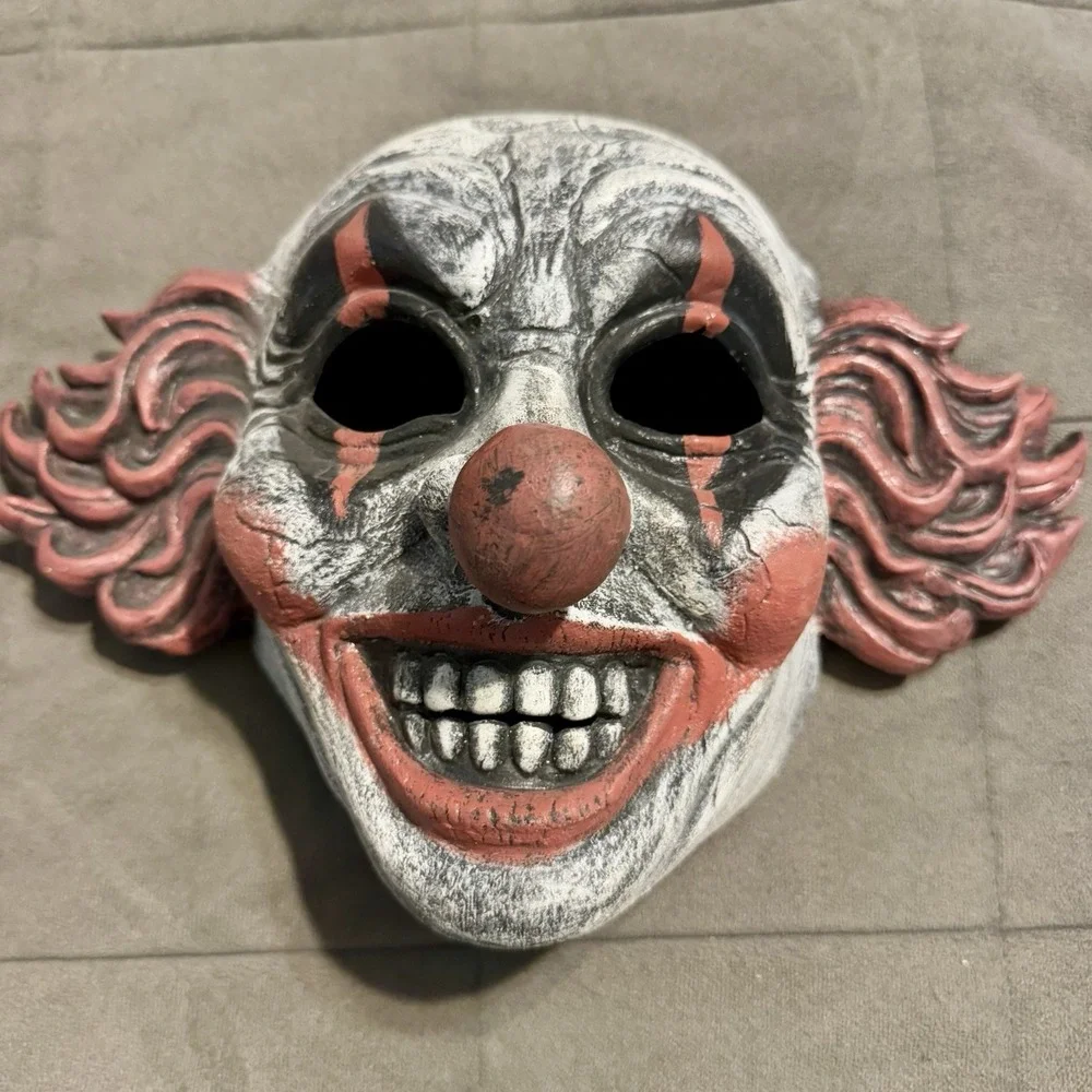Halloween Clown Mask Lot 4‎ & Pumpkin LED Light Up Mask Costume Prop Mixed Set